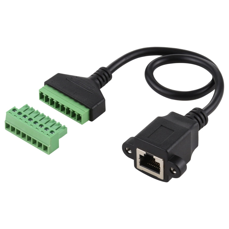 RJ45 Female Plug to 8 Pin Pluggable Terminals Solder-free USB