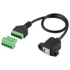 USB Type-B Female Plug to 5 Pin Pluggable Terminals Solder-free USB