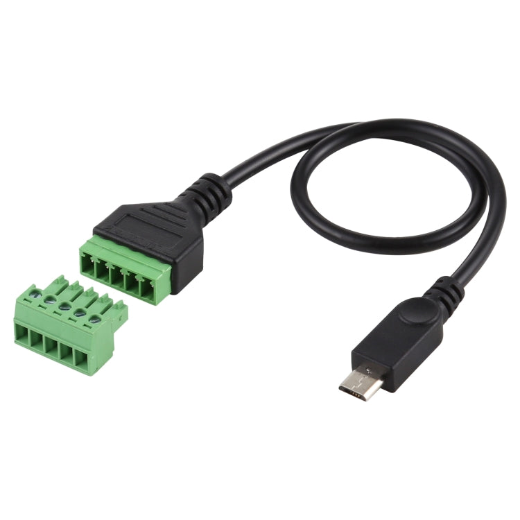 Micro USB Male to 5 Pin Pluggable Terminals Solder-free USB Connector