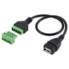 USB Female Plug to 5 Pin Pluggable Terminals Solder-free USB