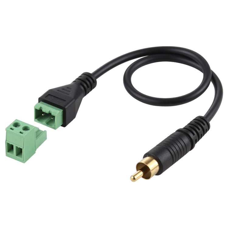 RCA Male Gold-plated to 2 Pin Pluggable Terminals Solder-free USB