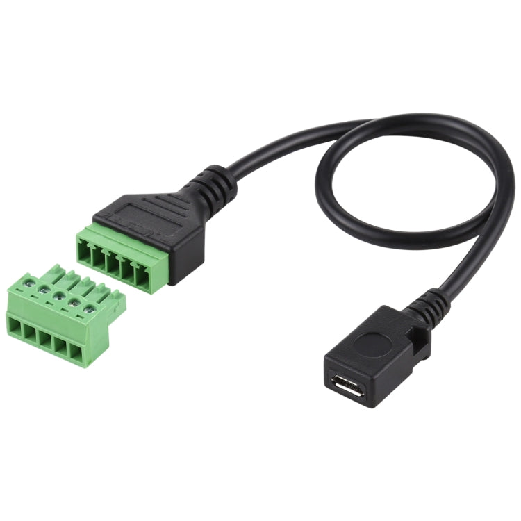 Micro USB Female to 5 Pin Pluggable Terminals Solder-free USB