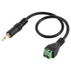 3.5mm Male to 2 Pin Pluggable Terminals Solder-free Connector