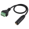 3.5mm Female to 3 Pin Pluggable Terminals Solder-free Connector