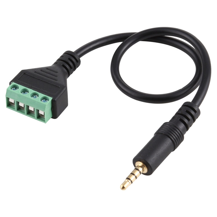 3.5mm Male to 4 Pin Pluggable Terminals Solder-free Connector