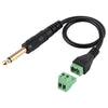 6.35mm Male to 2 Pin Pluggable Terminals Solder-free Connector