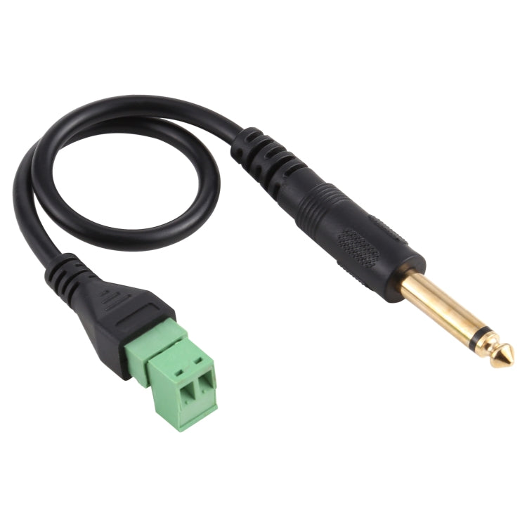 6.35mm Male to 2 Pin Pluggable Terminals Solder-free Connector Solderless Connection Adapter Cable, Length: 30cm, 6.35mm Male to 2 Pin