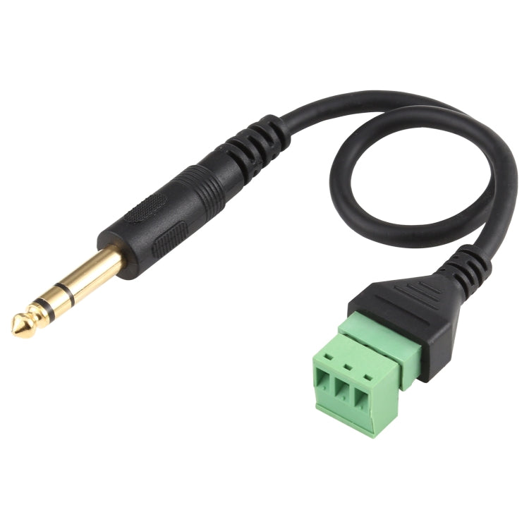 6.35mm Male to 3 Pin Pluggable Terminals Solder-free Connector Solderless Connection Adapter Cable, Length: 30cm, 6.35mm Male to 3 Pin