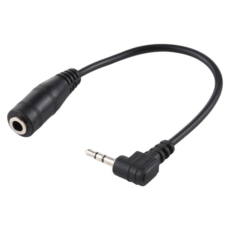 2.5mm Right Angle Male Plug to 3.5mm Female Jack Stereo AUX Audio DC
