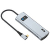 V261A 12 in 1 Elbow USB-C/Type-C to USB Digital Display Docking Station HUB Adapter, V261A