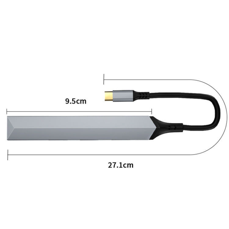 V252 4 in 1 USB-C / Type-C to USB Docking Station HUB Adapter, V252