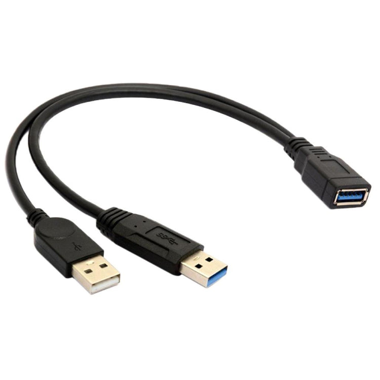2 in 1 USB 3.0 Female to USB 2.0 + USB 3.0 Male Cable for Computer /
