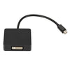 3 in 1 Mini DP Male to HDMI + VGA + DVI Female Square Adapter, Cable Length: 18cm, Mini DP to HDMI + VGA + DVI Black, Mini DP to HDMI + VGA + DVI White