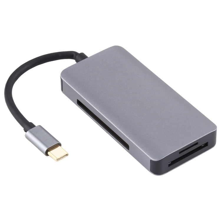 5 In 1 Dual USB 3.0 + CF + TF + SD Multi-function USB-C OTG Card Reader, 5 In 1 USB-C OTG