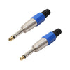 2 PCS 6.35 Gold-plating Mono Microphone Audio Plug, 2 PCS