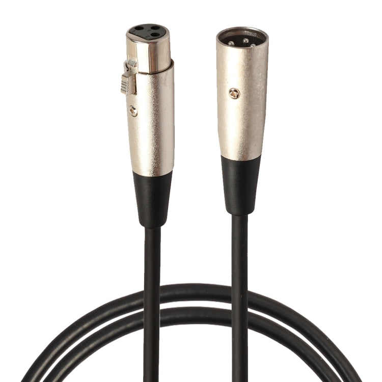 1m 3-Pin XLR Male to XLR Female MIC Shielded Cable Microphone Audio Cord, Length: 1m