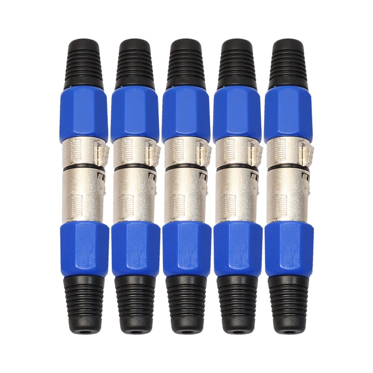 5 Pairs Metal Female Male XLR 3 Pin Jack Socket Plug Audio Connector