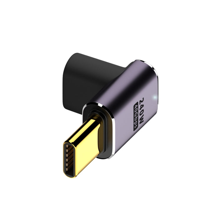 240W USB-C/Type-C Female to USB-C/Type-C Male 40Gbps Up and Down Bend