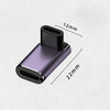 240W USB-C/Type-C Female to USB-C/Type-C Female 40Gbps Stereo Bend Adapter with Light, Stereo Bend Adapter