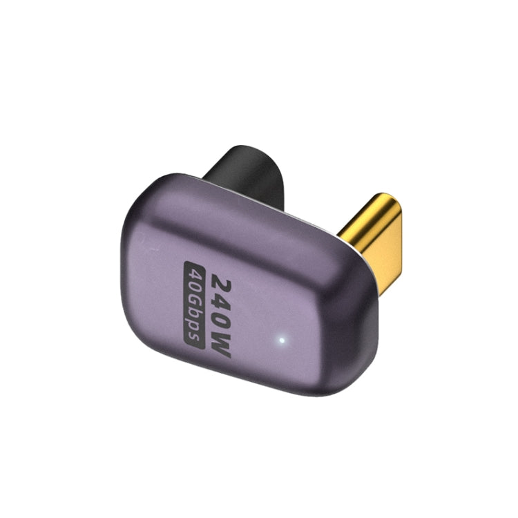 240W USB-C/Type-C Female to USB-C/Type-C Male 40Gbps U-Type Adapter