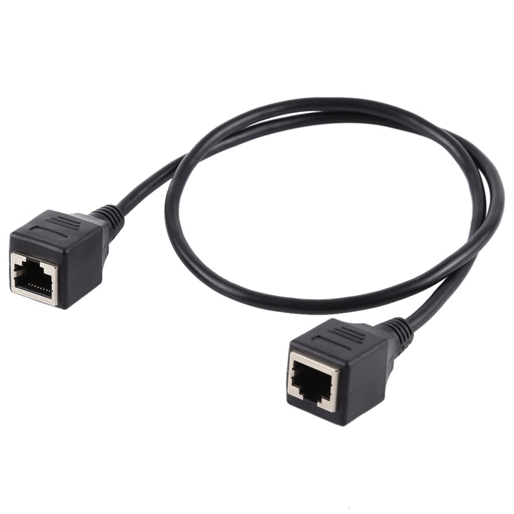 RJ45 Female to Female Ethernet LAN Network Extension Cable Cord, Cable Length: 30cm, 30cm