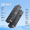 ORICO DKA20-BK-BP 10Gbps 20 in 1 Type-C 3.0 HUB Docking Station, DKA20-BK-BP, UK Plug, DKA20-BK-BP, US Plug, DKA20-BK-BP, EU Plug