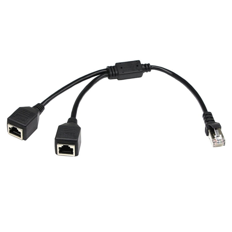 1 to 2 Socket LAN Ethernet Network CAT5 RJ45 Plug Splitter Adapter