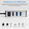 USB-C / Type-C to 4 USB 3.0 Ports Aluminum Alloy HUB with Switch, USB-C / Type-C