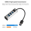 USB to 4 USB 3.0 Ports Aluminum Alloy HUB with Switch, USB