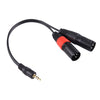 30cm Metal Head 3.5mm Male to 3 Pin XLR CANNON Male Audio Connector