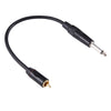 30cm Metal Head 6.35mm Male to RCA Male Audio Connector Adapter Cable