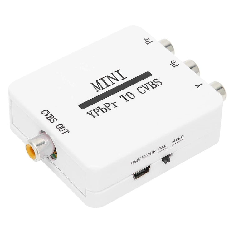 Mini YPBPR to CVBS Video Converter Component AV Adapter for TV / Projector / Monitor