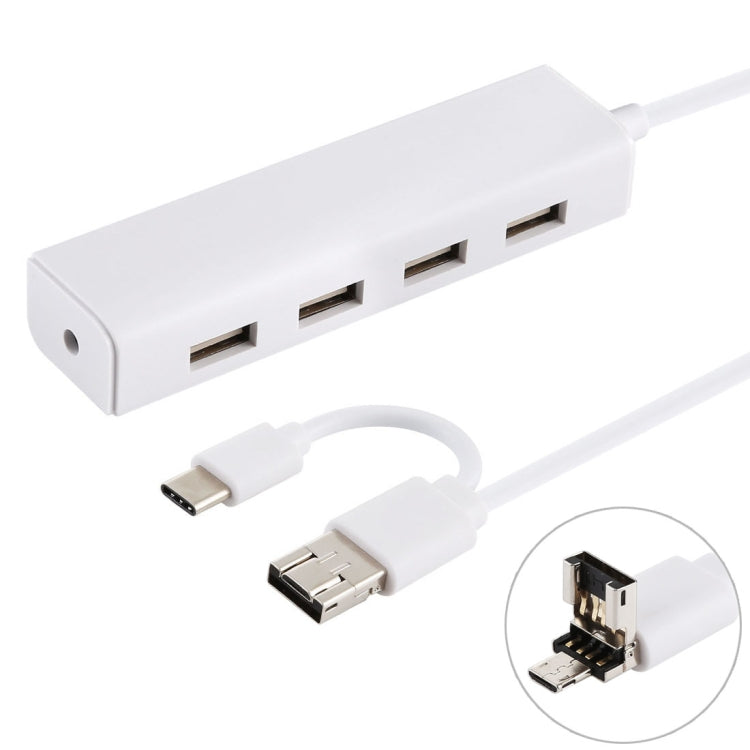 3 in 1 USB-C / Type-C + Micro USB + 4 x USB 2.0 Ports HUB Converter