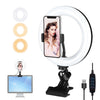 PULUZ 7.9 inch 20cm Ring Selfie Light + Monitor Clip 3 Modes USB