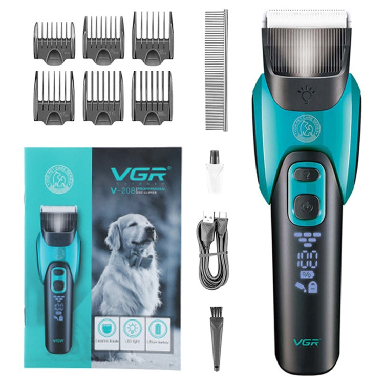 VGR V-208 Professional Pet Barber Electric Hair Clipper, V-208 (Red), V-208 (Blue)