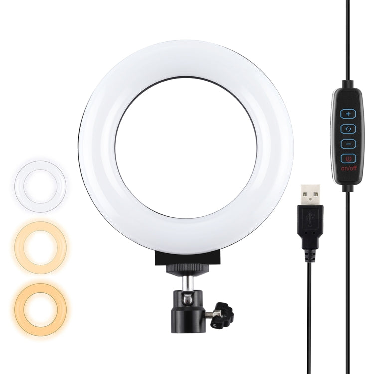 PULUZ 4.7 inch 12cm USB 3 Modes Dimmable LED Ring Selfie Beauty