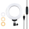 PULUZ 4.7 inch 12cm USB 3 Modes Dimmable LED Ring Selfie Beauty