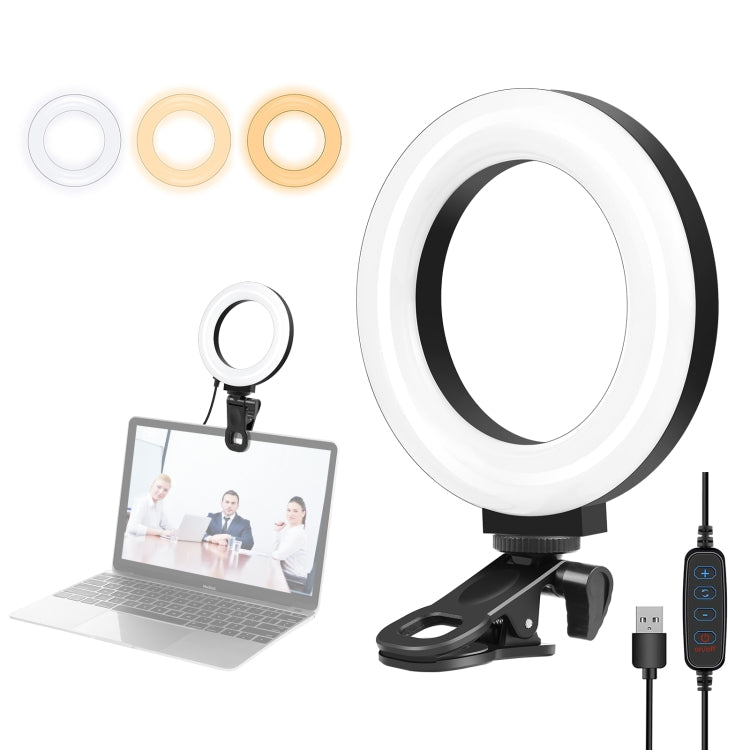 PULUZ 4.7 inch 12cm Ring Selfie Light 3 Modes USB Dimmable Dual Color