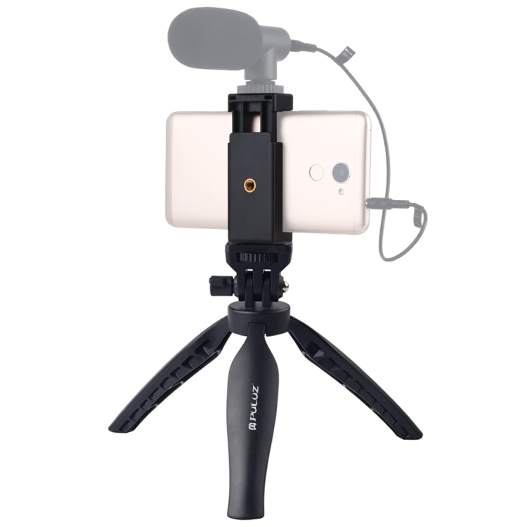 PULUZ Desk Plastic Tripod Mount with Phone Clamp & Adjusting Tripod