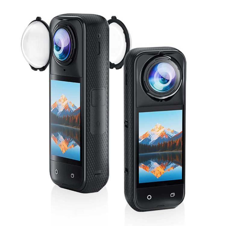 For Insta360 X5 PULUZ Rotating Optical Tempered Glass Lens Guard Protective Cover, Rotating Glass Lens Guard
