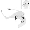 5 Lens 1.0X-3.5X Loupe Glasses Bracket Headband Magnifier with 2 LED