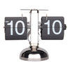 Balance Shaped Metal Auto Flip Down Clock Desktop Decorative Clock with Single Holder, Single  (Black)