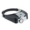 Headband Style 1.5X / 3X / 8.5X / 10X Magnifier with 2 LED Lights, MG81007-A(Grey)