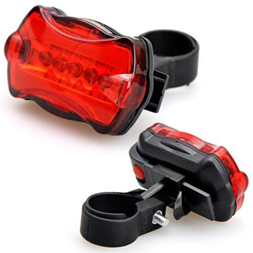 5 LED 7 Mode Bike Bicycle Rear Tail Safety Flash Light Lamp