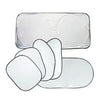 6 in 1 Summer Accessories Coated Silver Car Sun Shade Cloth Set, Random Color Delivery, 6 in 1 Sun Shade