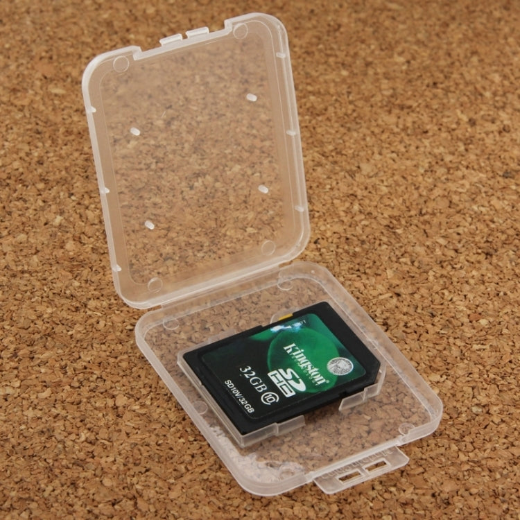 100Pcs Transparent Plastic Storage Card Box for Secure Digital Memory