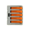 10 PCS Universal Compact 5 Pin Push Clamp Solderless Wire Connector, 5 Pin