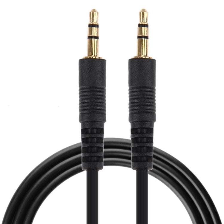 1m 3.5mm Male to 3.5mm Male Plug Stereo Audio Aux Cable (Black + Gold