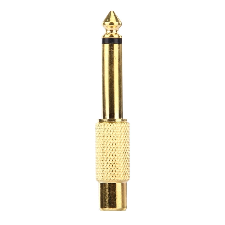 Gold Plated 6.35mm Memo Male to RCA Headphone Jack Adapter, 6.35 Male to RCA Female