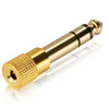 Gold Plated 6.35mm Male to 3.5mm Stereo Jack Adaptor Socket Adapter, 6.35 Male to 3.5mm Female